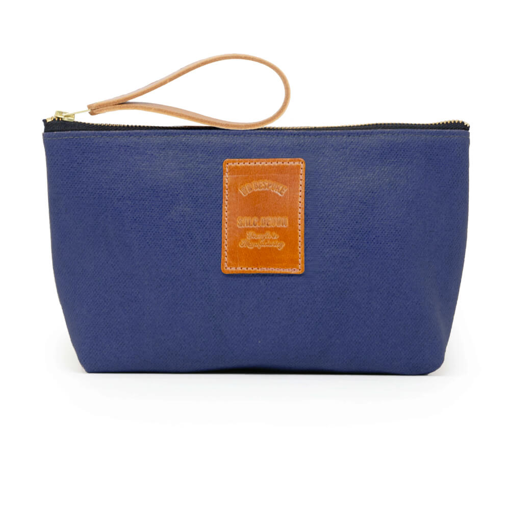 Mens Wash Bag - Navy Canvas - Will Bees Bespoke