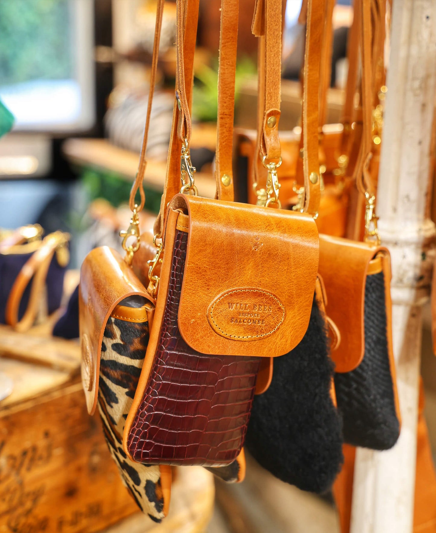 Phone Bag - Burgundy Croc