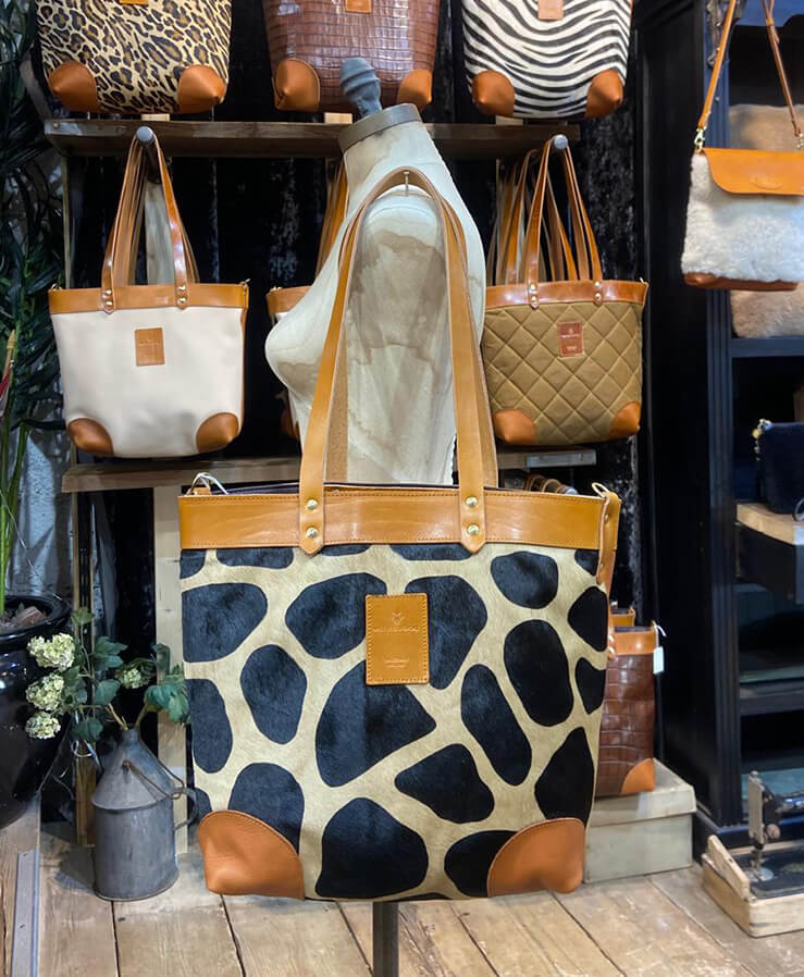 Medium Tote - Giraffe Spot - Will Bees Bespoke