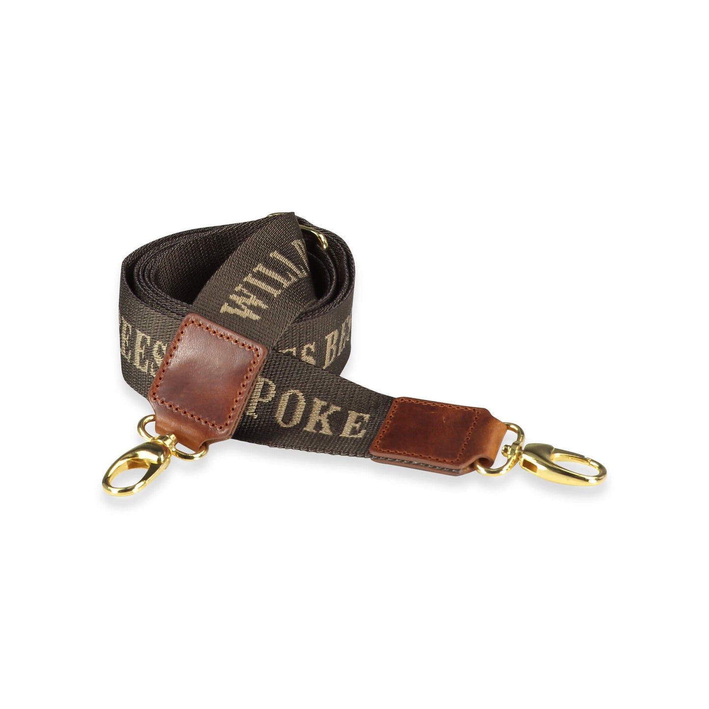 Cross Body Strap - Logo Strap in Brown - Will Bees Bespoke
