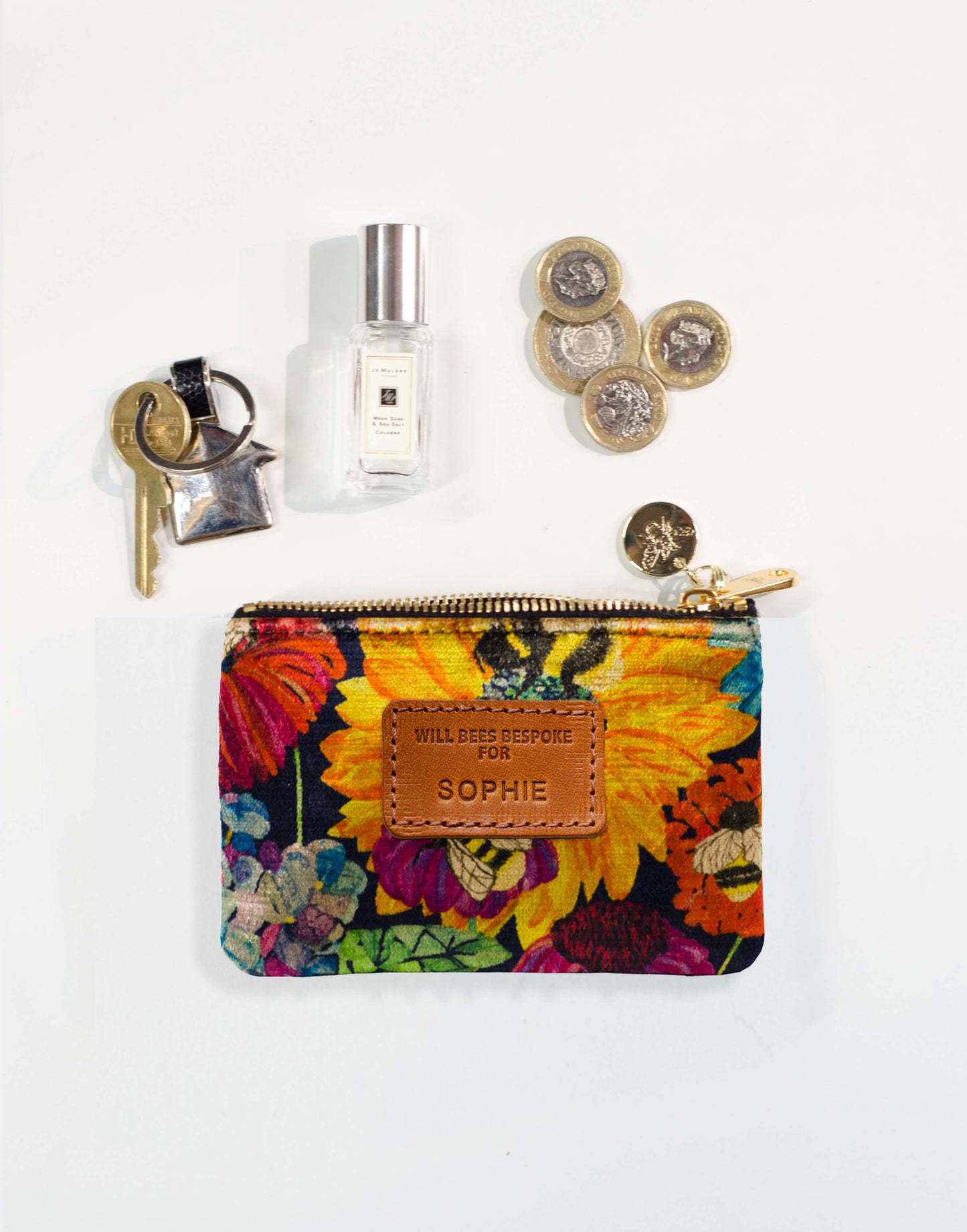 Jane Coin Purse - Bumblebee Garden in Midday Sun - Will Bees Bespoke