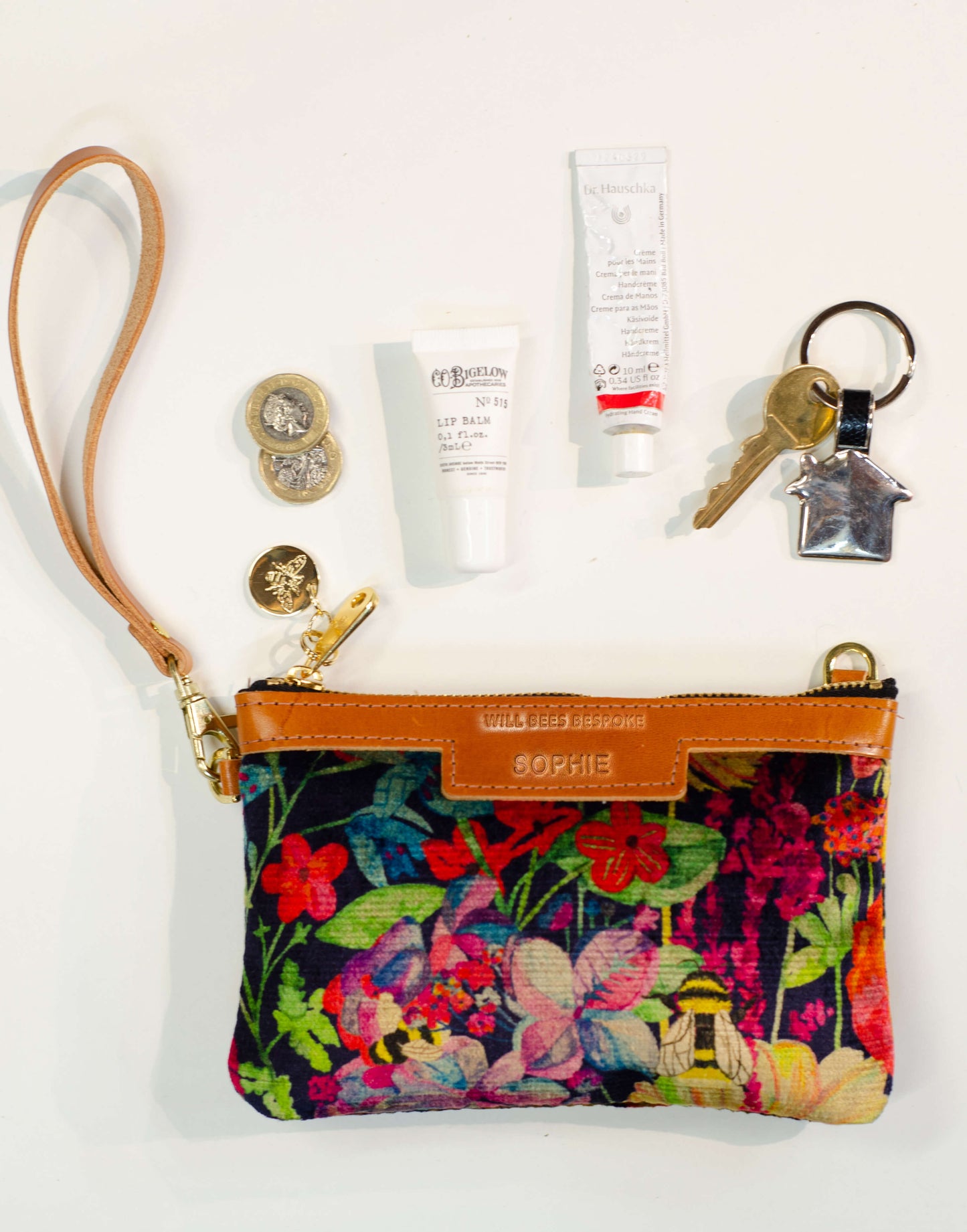 Premium Diana Mini Clutch - Bumblebee Garden in Midday Sun - Will Bees Bespoke