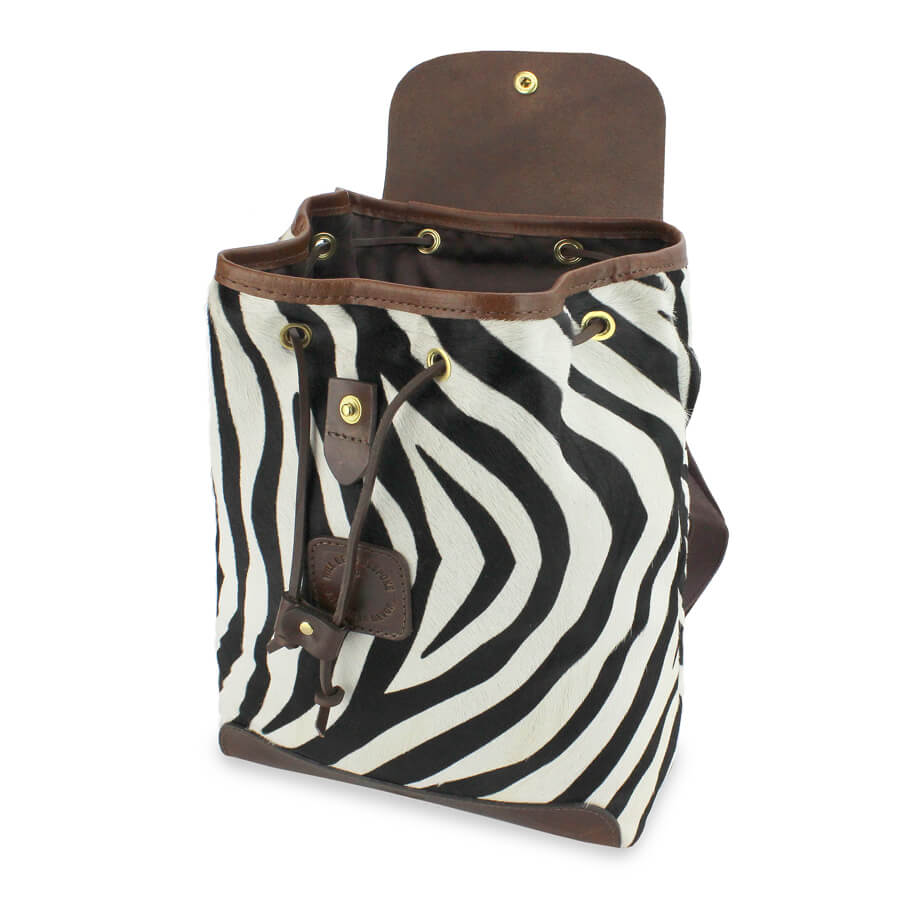 Gertie Backpack - Zebra Hair On Hide - Will Bees Bespoke