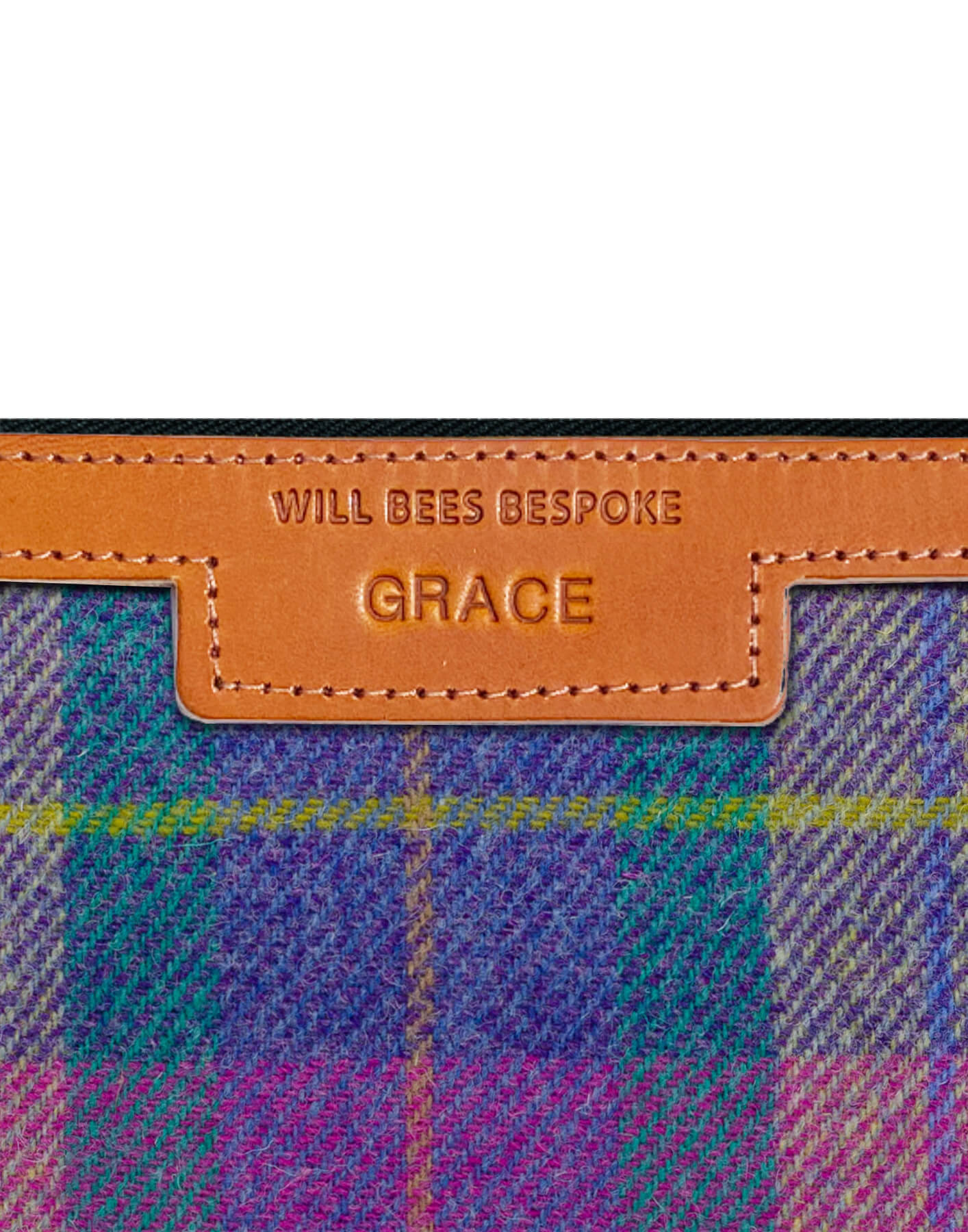 Diana 2 in 1 Clutch - Harris Tweed® Pink & Purple - Will Bees Bespoke