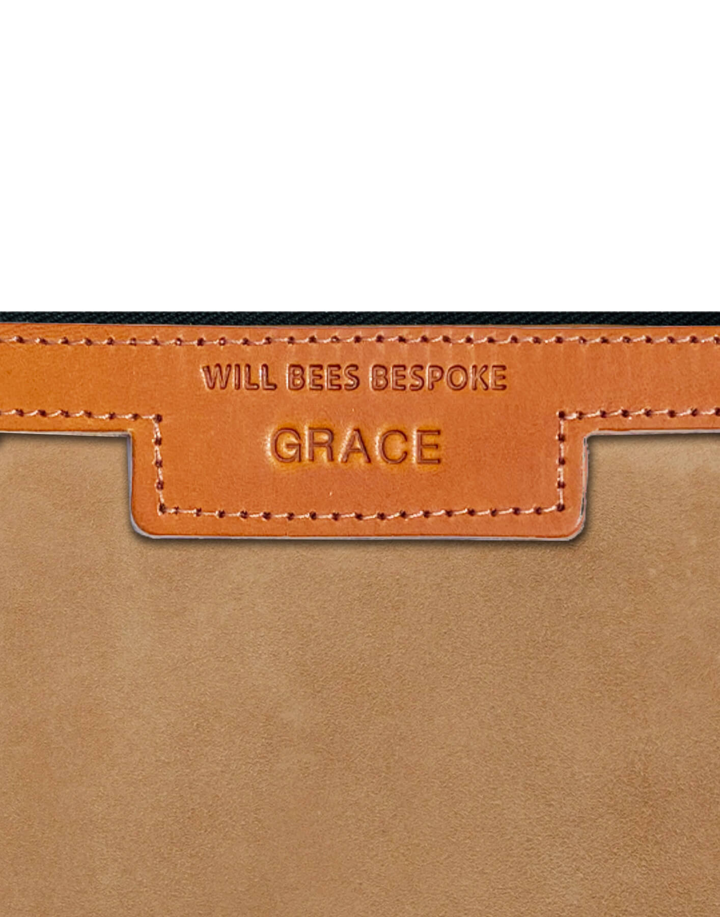 Diana 2 in 1 Clutch - Camel Suede - Will Bees Bespoke