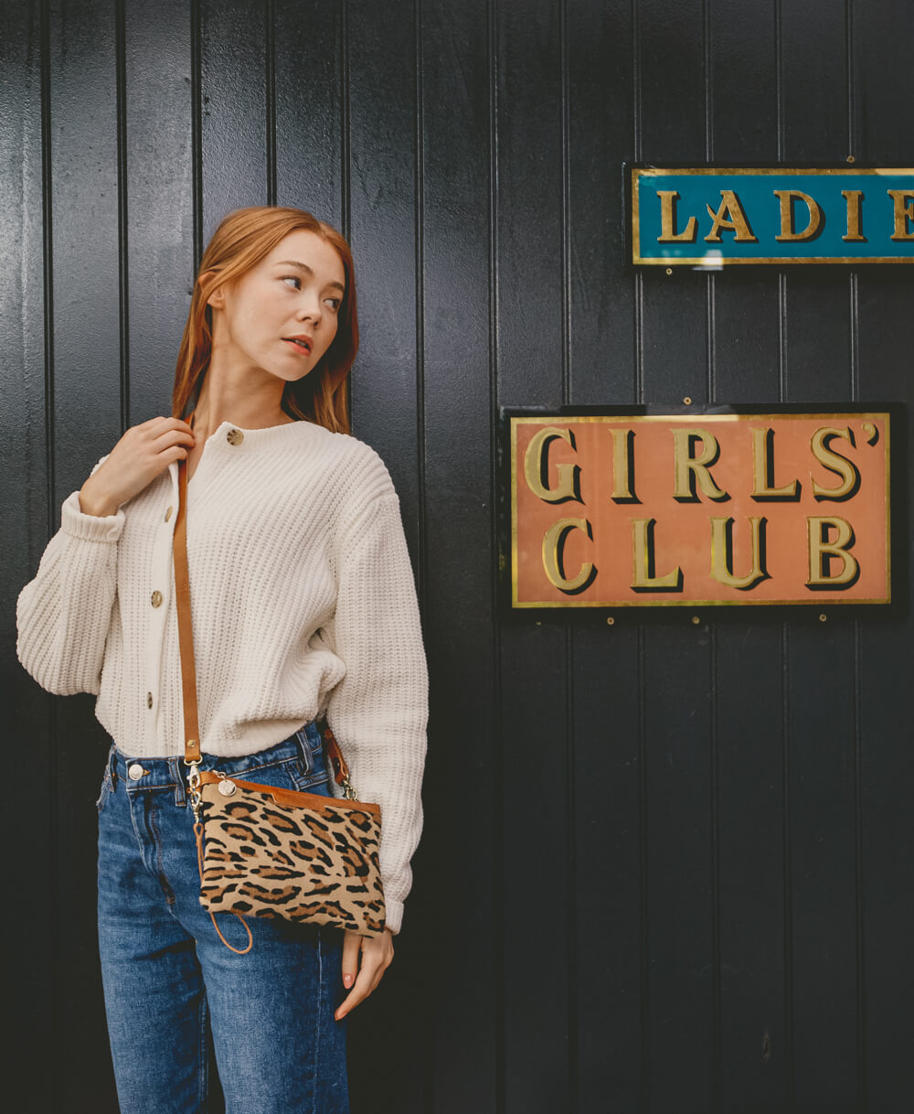 Diana 2 in 1 Clutch - Leopard Print - Will Bees Bespoke
