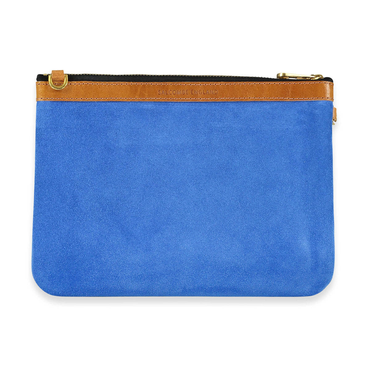 Cobalt blue suede deals clutch bag