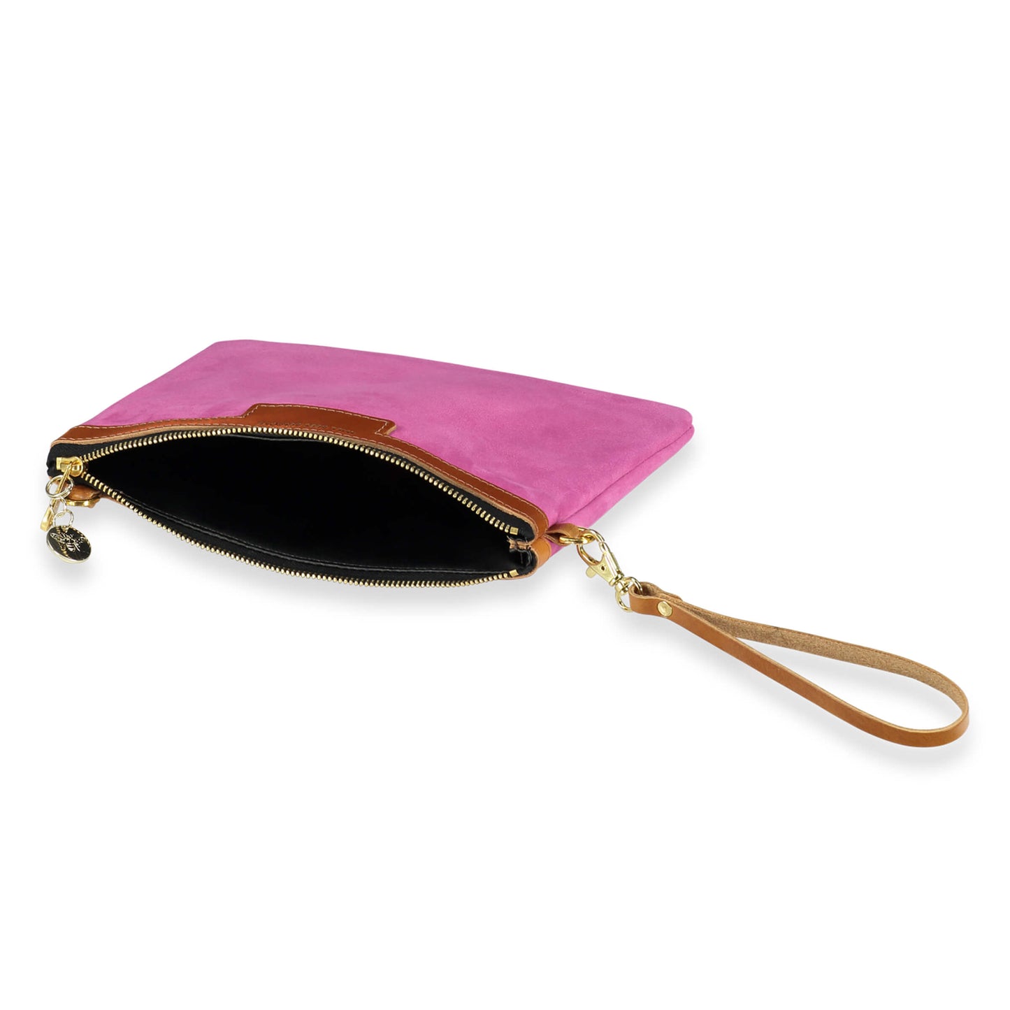 Diana 2 in 1 Clutch - Bright Pink Suede - Will Bees Bespoke