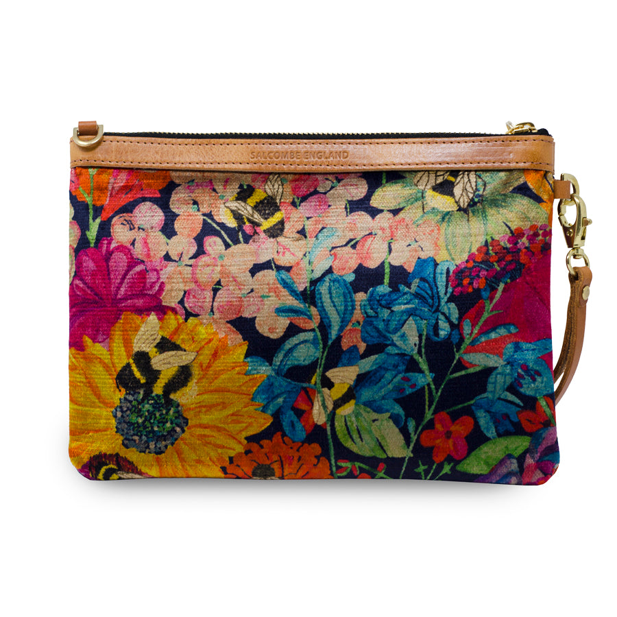 Premium Diana Clutch - Bumblebee Garden in Midday Sun - Will Bees Bespoke
