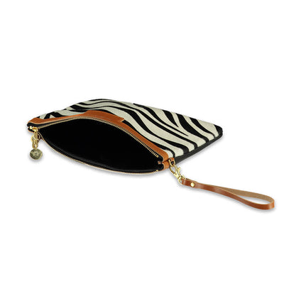 Oversized Diana 2 in 1 Clutch - Zebra Print - Will Bees Bespoke
