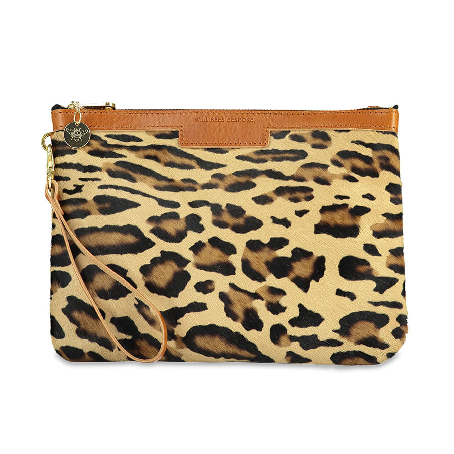 Oversized Diana 2 in 1 Clutch - Leopard Print - Will Bees Bespoke