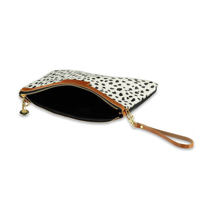 Oversized Diana 2 in 1 Clutch - Dalmatian Print - Will Bees Bespoke