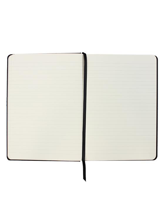 Crown Notebook - Recycled Leather in Black - Will Bees Bespoke