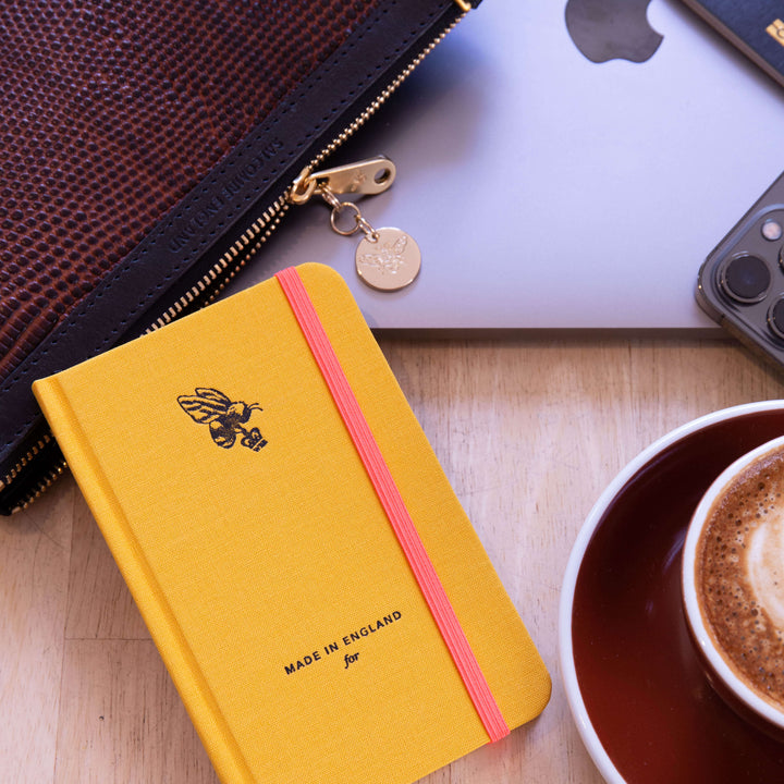 Pocket Notebook - Yellow Woven Cloth