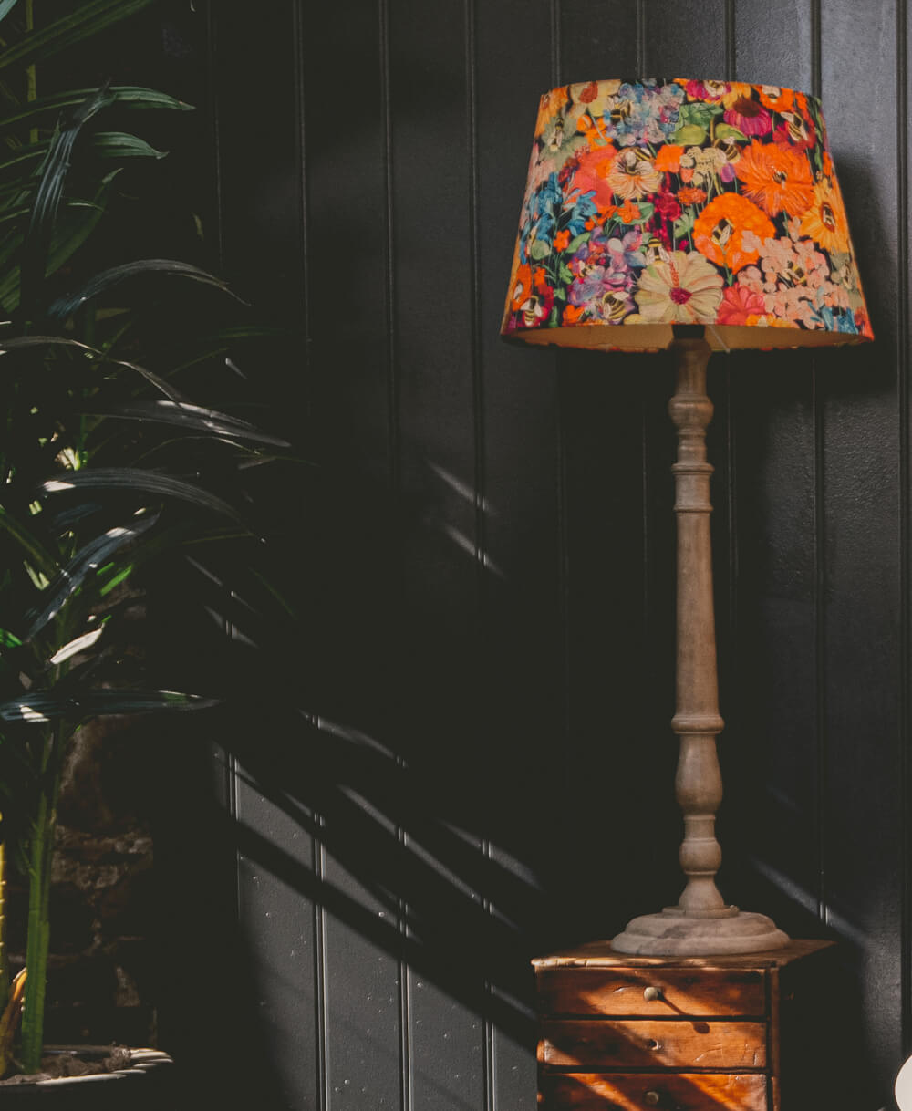 16” Cone Lampshade - Bumblebee Garden Midday Sun - Will Bees Bespoke