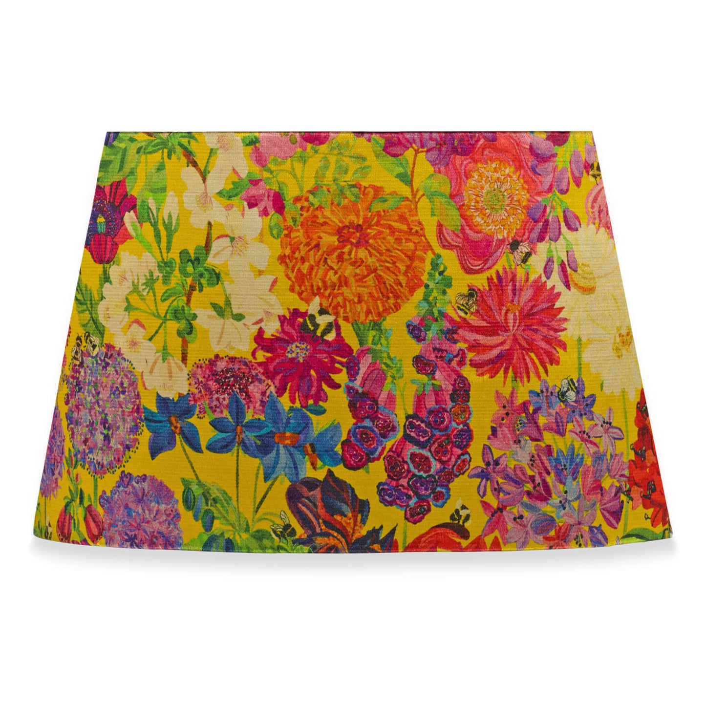 16” Cone Lampshade - Bee Story in Sunbeam - Will Bees Bespoke