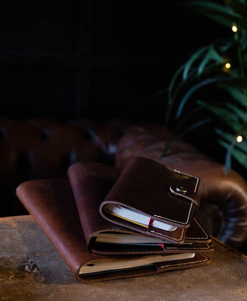 Leather Folio - to fit Pocket Notebook - Will Bees Bespoke