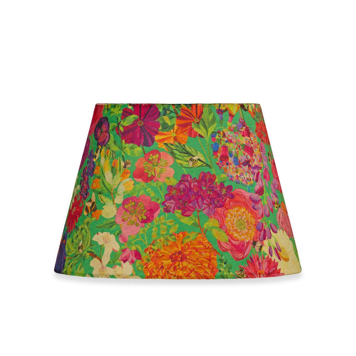 12” Cone Lampshade - Bee Story in Garden - Will Bees Bespoke