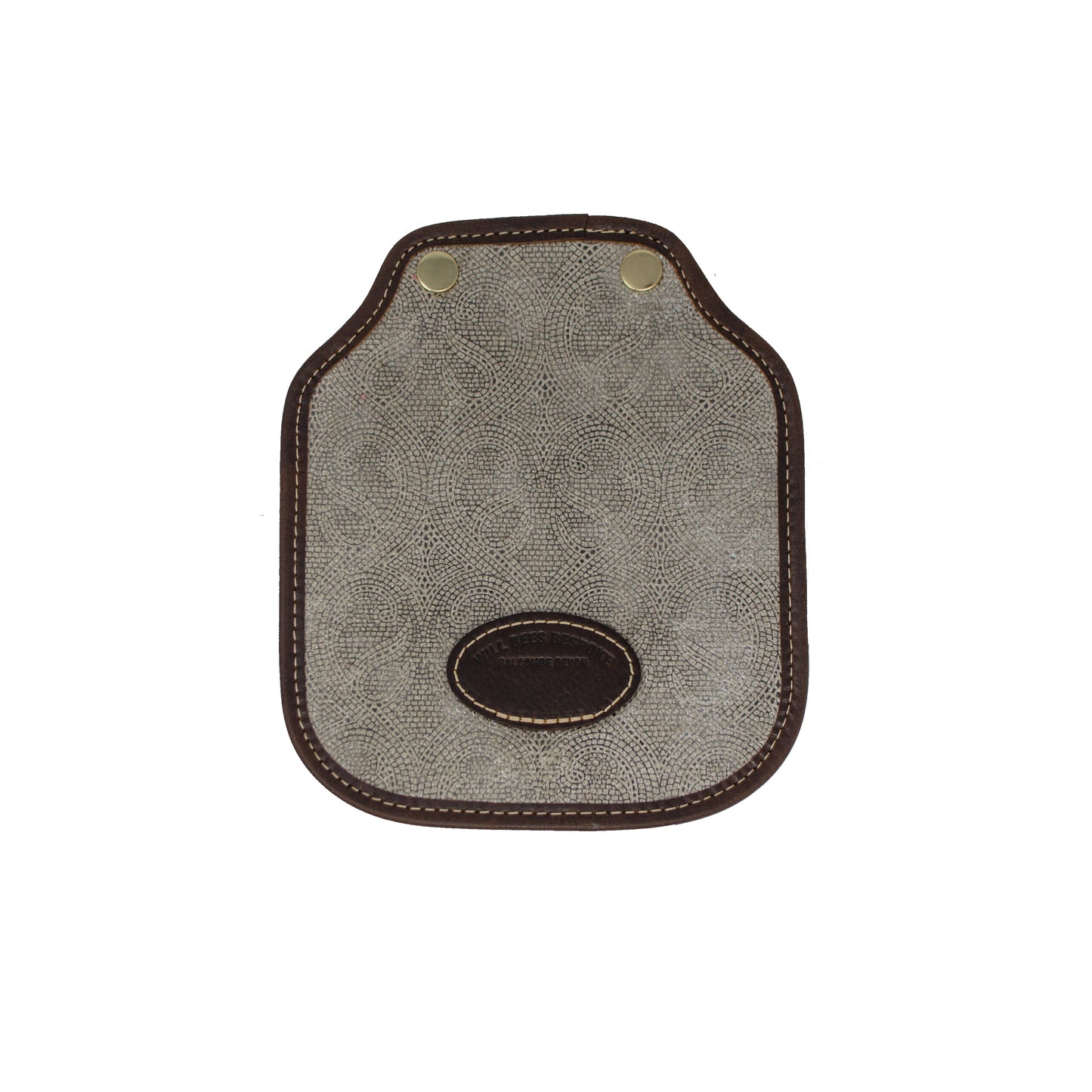 Additional Mini Saddle Bag Panel - Silver Paisley Sparkle - Will Bees Bespoke