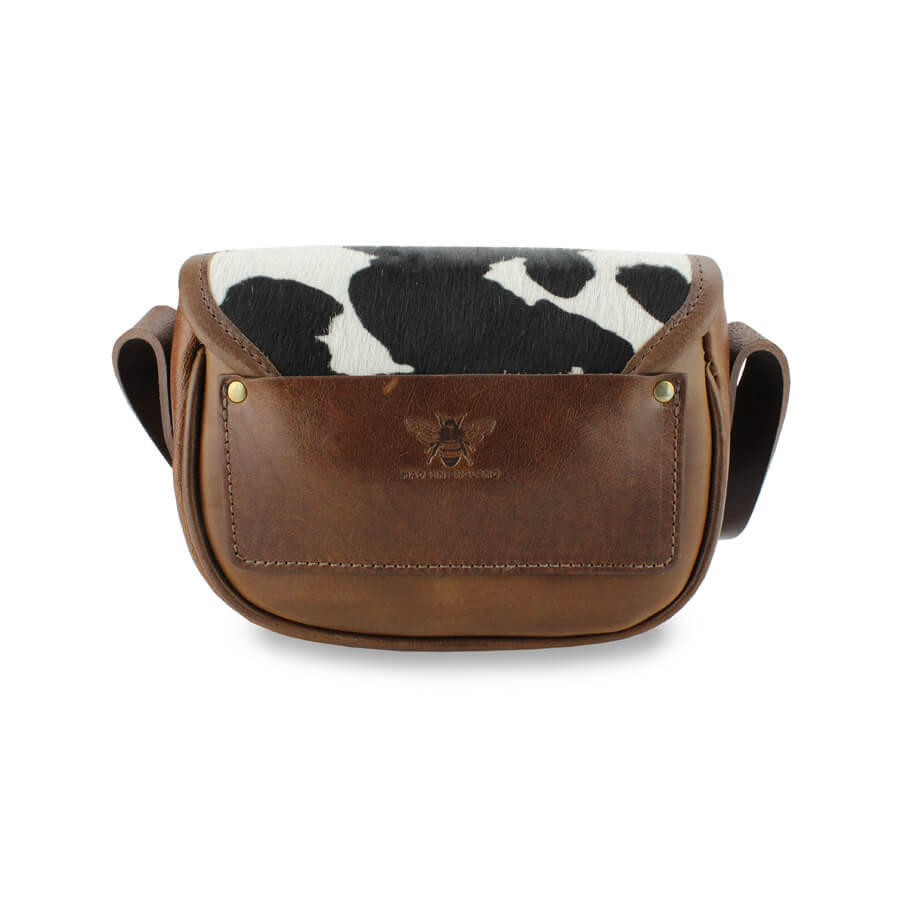 Additional Mini Saddle Bag Panel - Black Cow - Will Bees Bespoke