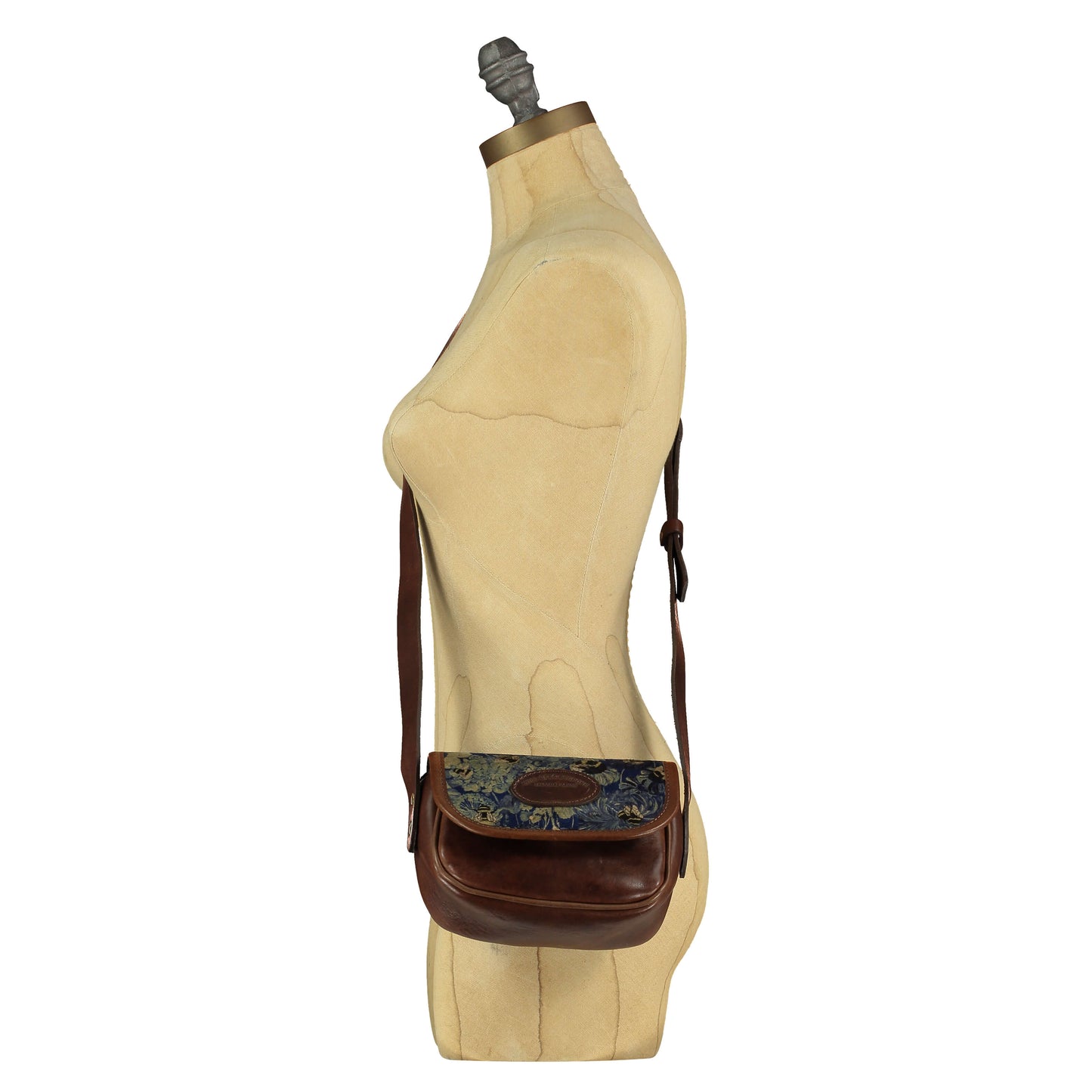 Mini Saddle Bag - Bumblebee Haven in Blue Sea - Will Bees Bespoke