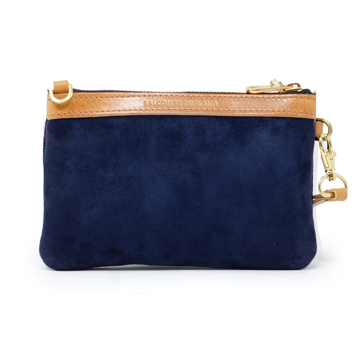 Premium Diana Mini Clutch - Navy Suede - Will Bees Bespoke