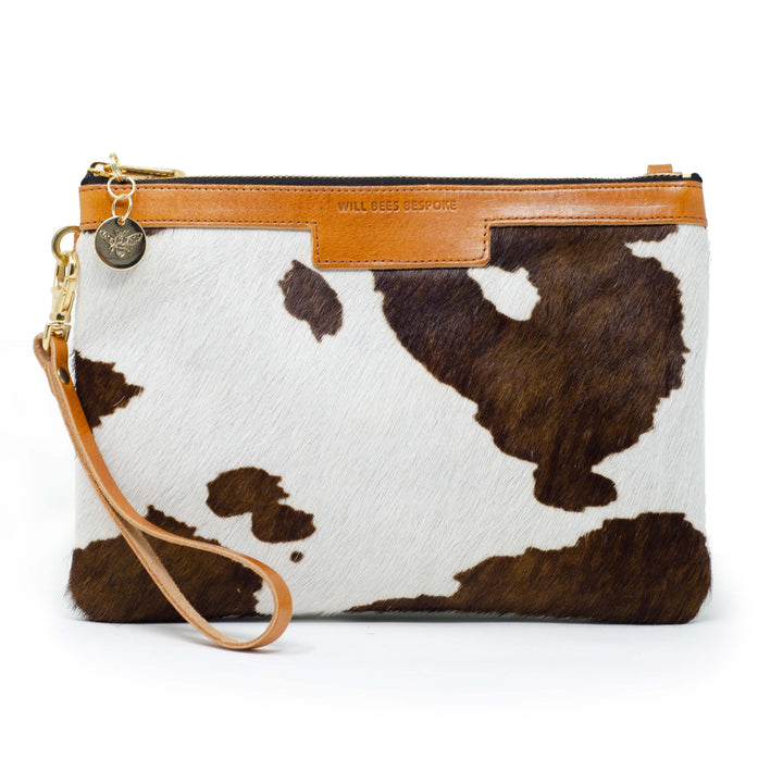 Diana 2 in 1 Clutch - Brown Cow Print