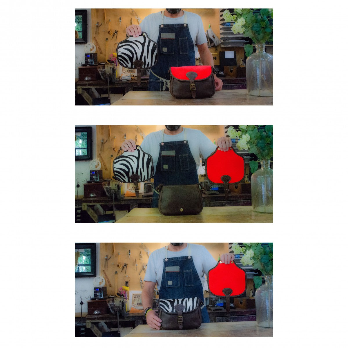 Additional Mini Saddle Bag Panel - Cow - Will Bees Bespoke