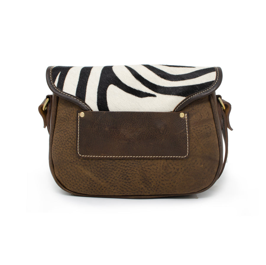 Rosalind Saddle Bag - Zebra Print - Will Bees Bespoke