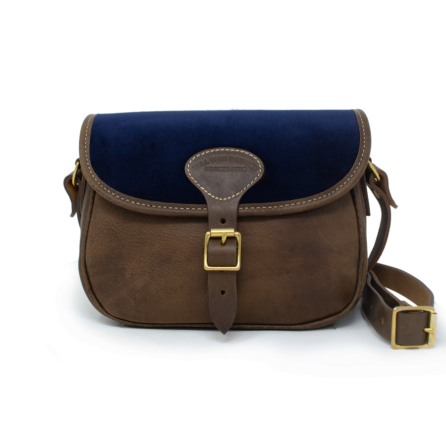 Rosalind Saddle Bag - Navy Velvet - Will Bees Bespoke