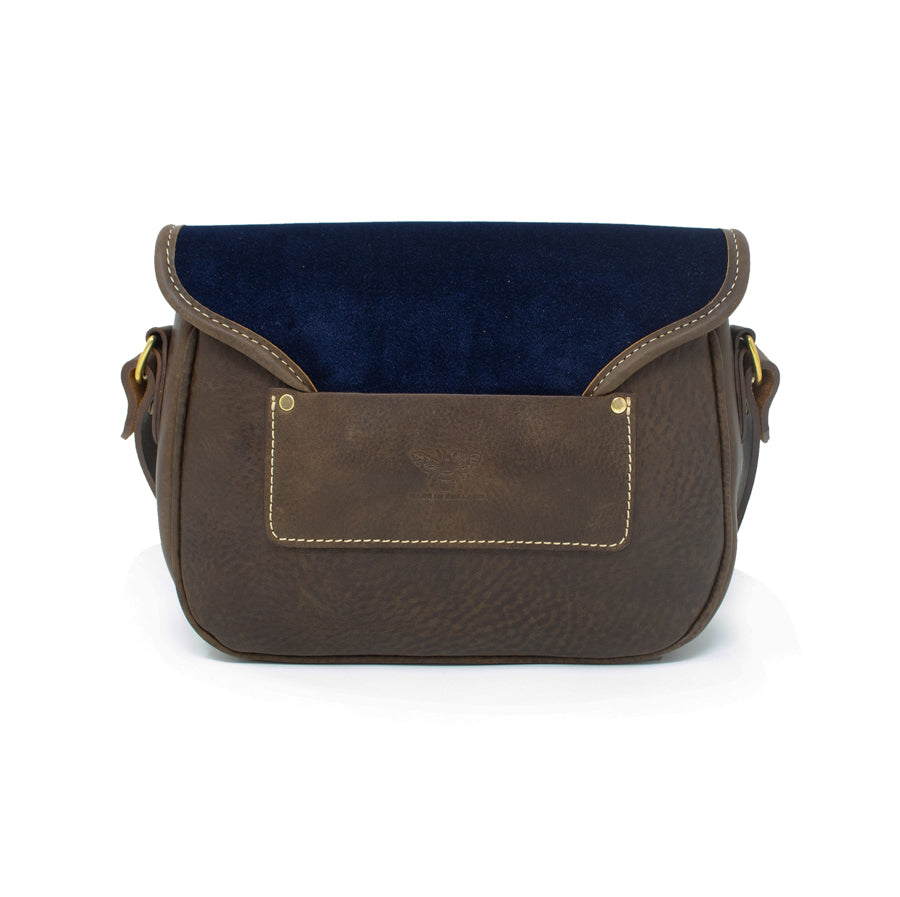 Rosalind Saddle Bag - Navy Velvet - Will Bees Bespoke