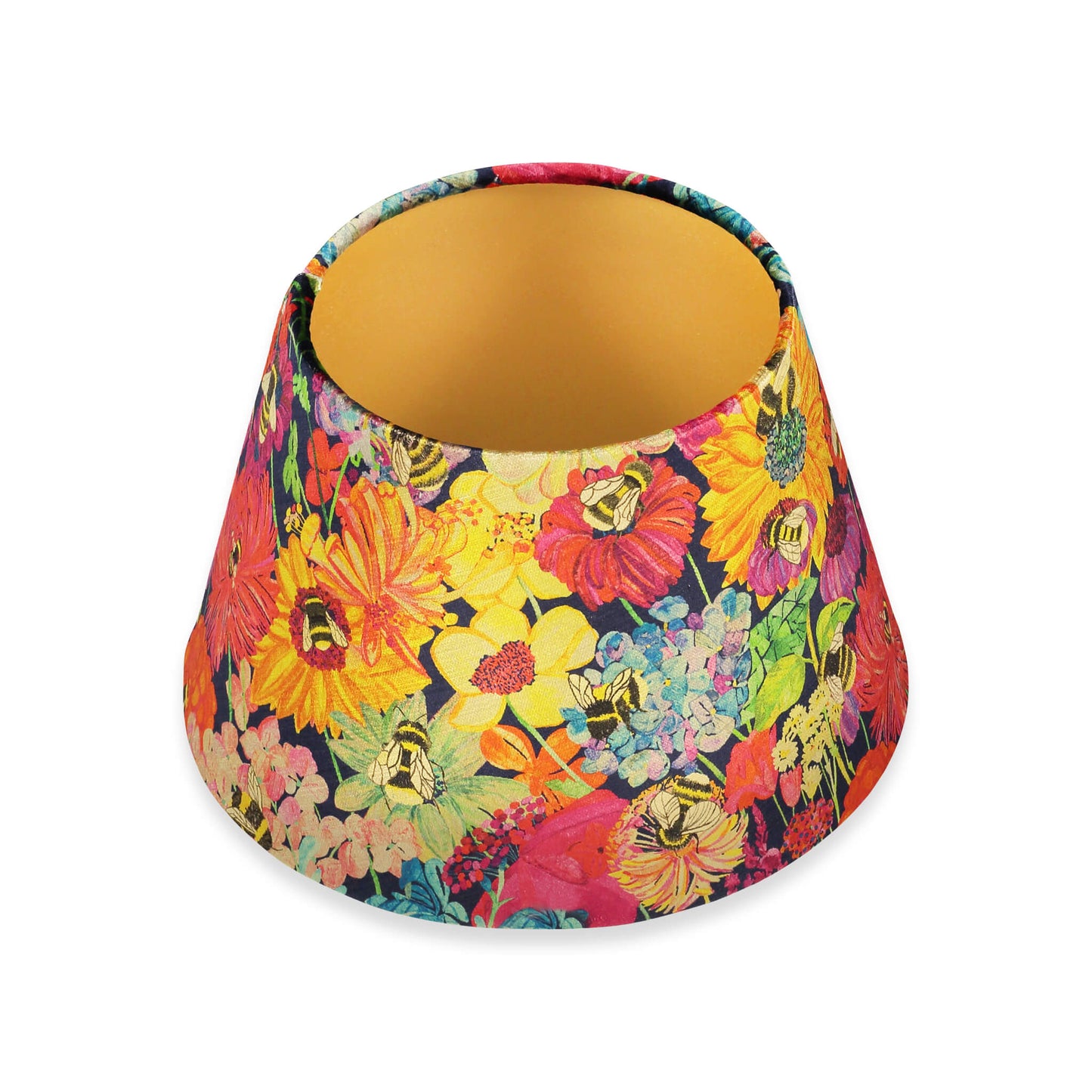 12” Cone Lampshade - Bumblebee Garden Midday Sun - Will Bees Bespoke