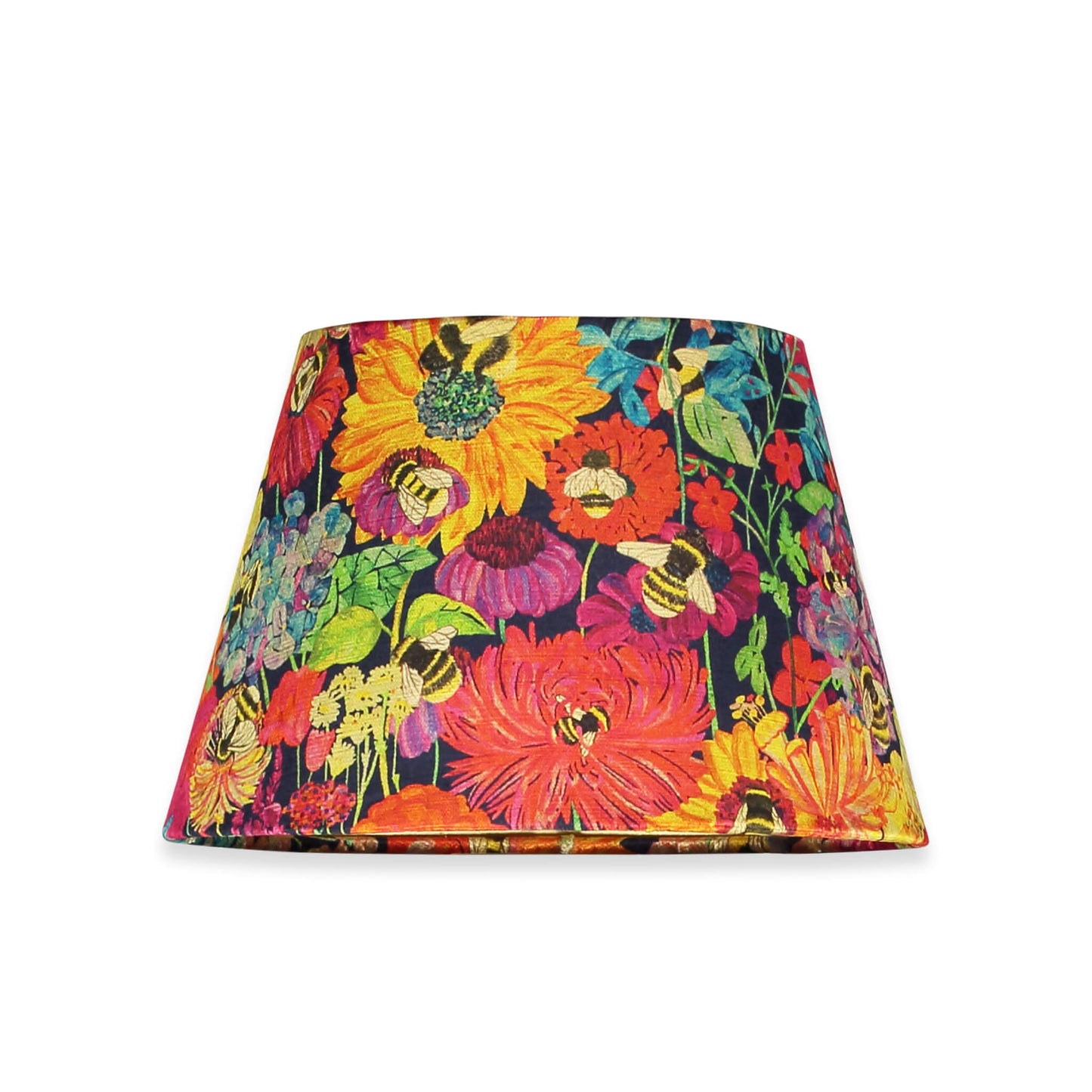 12” Cone Lampshade - Bumblebee Garden Midday Sun - Will Bees Bespoke