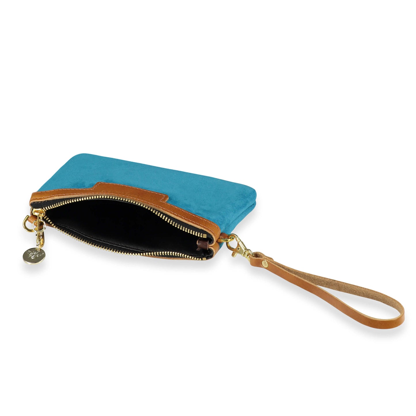 Mini Diana 2 in 1 Clutch - Turquoise Suede - Will Bees Bespoke