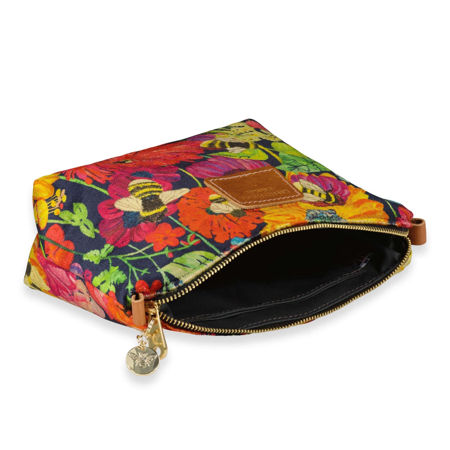 Velvet Make up Bag - Bumblebee Garden in Midday Sun - Will Bees Bespoke