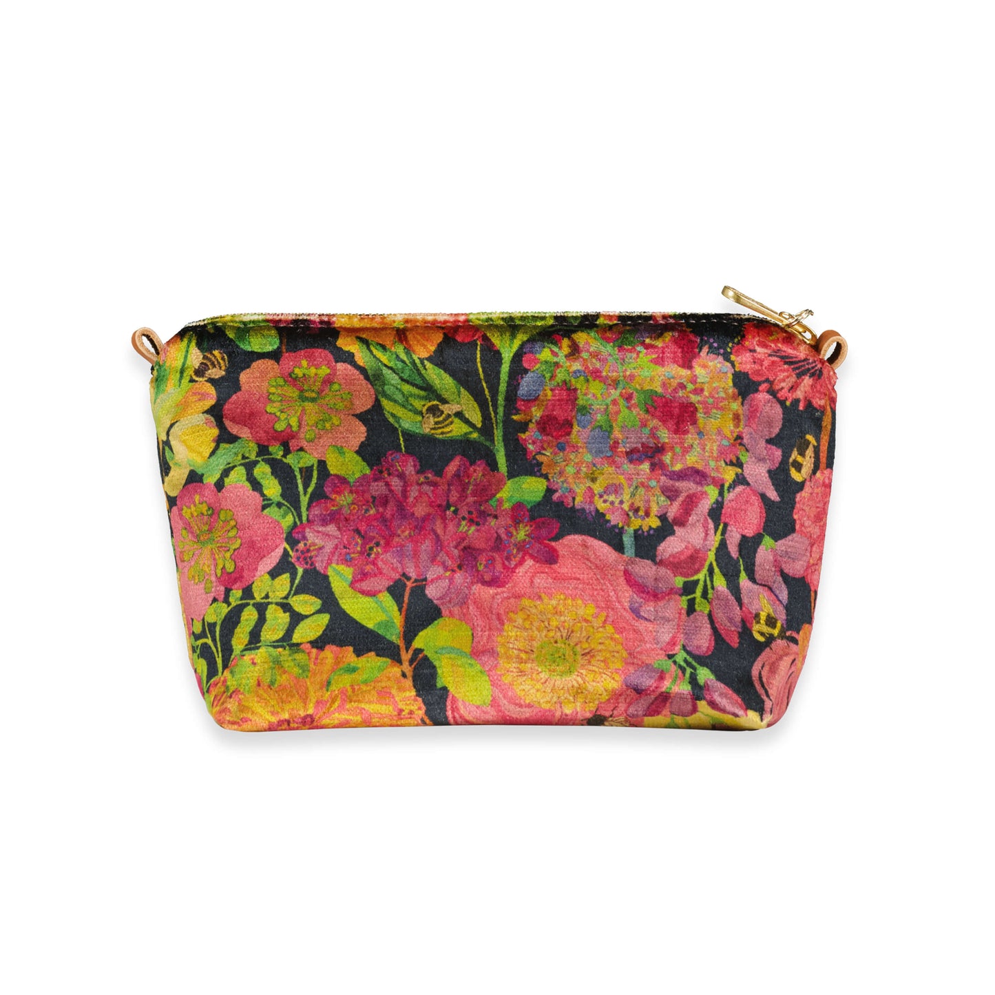 Velvet Make up Bag - Bee Story in Eden - Will Bees Bespoke