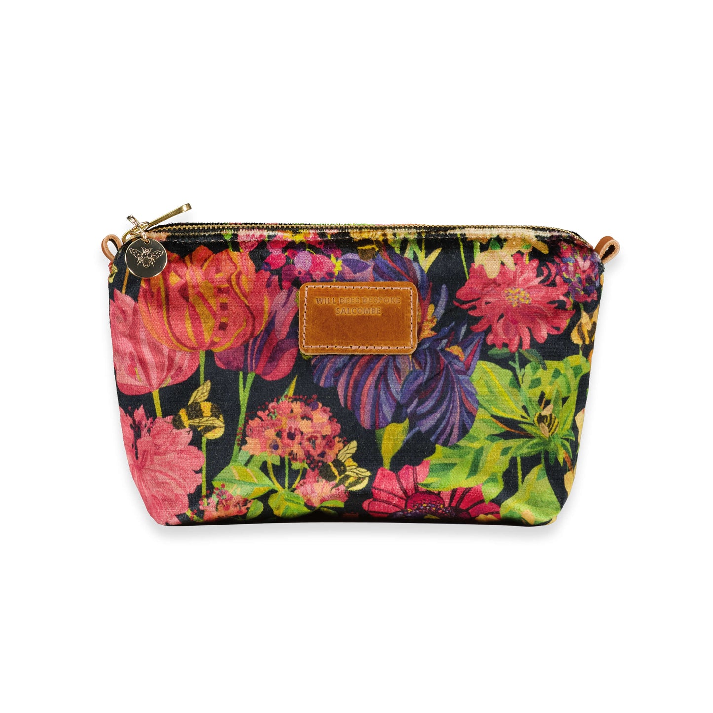 Velvet Make up Bag - Bee Story in Eden - Will Bees Bespoke
