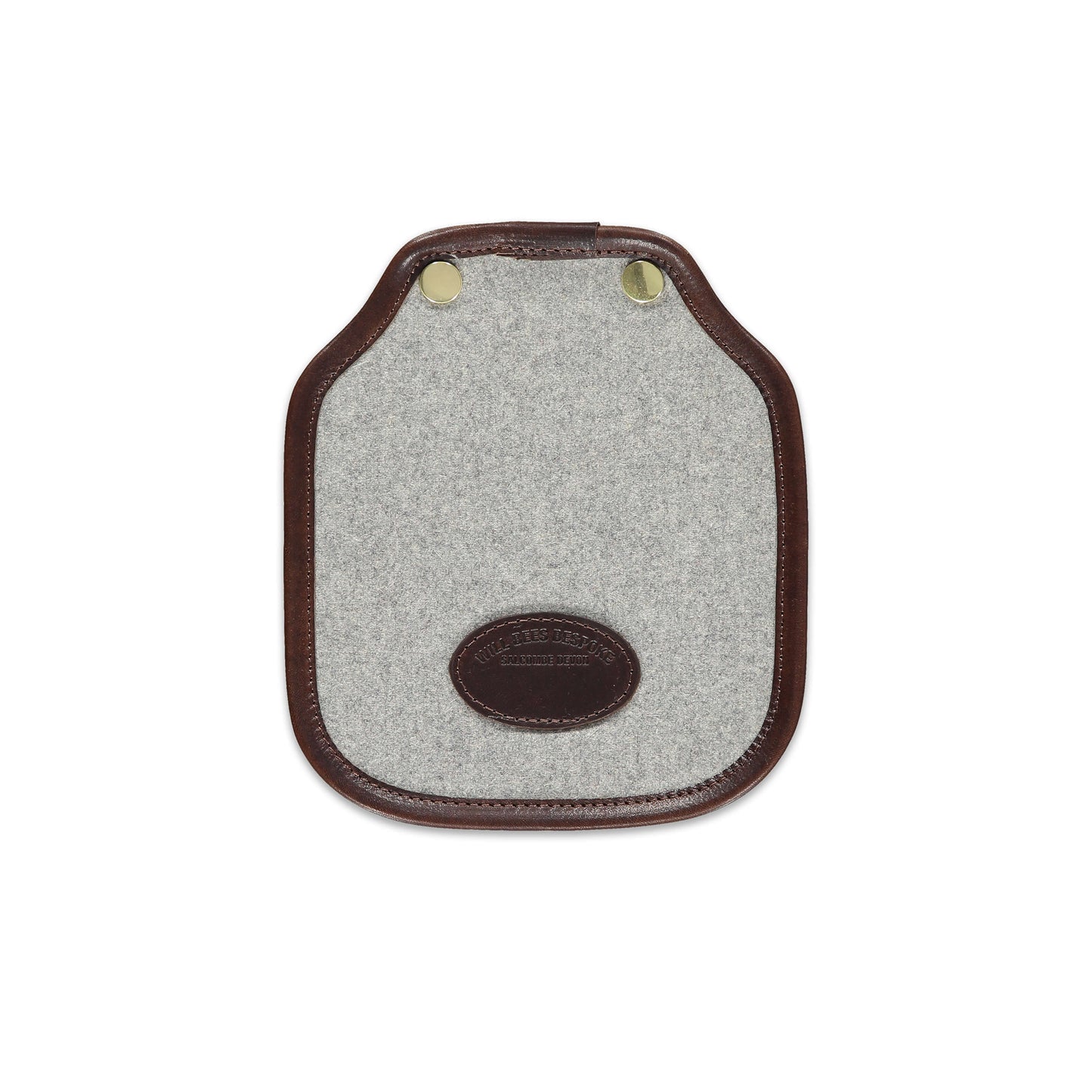 Mini Saddle Bag - Light Grey Wool - Will Bees Bespoke