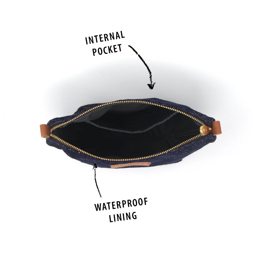 Velvet Make up Bag - Bee Story in Eden - Will Bees Bespoke