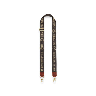 Cross Body Strap - Logo Strap in Brown - Will Bees Bespoke