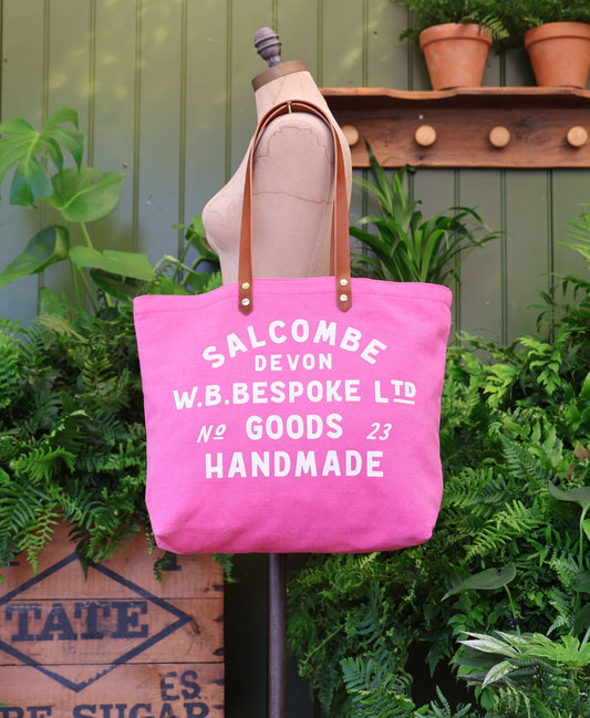 Canvas Tote - Bright Pink