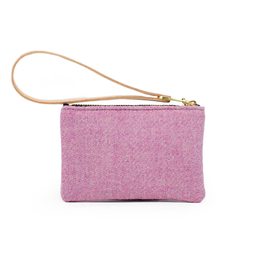 Jane Coin Purse - Harris Tweed® Light Pink - Will Bees Bespoke