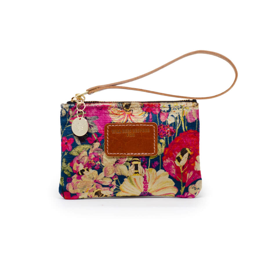 Jane Coin Purse - Bumblebee Garden in Jewel