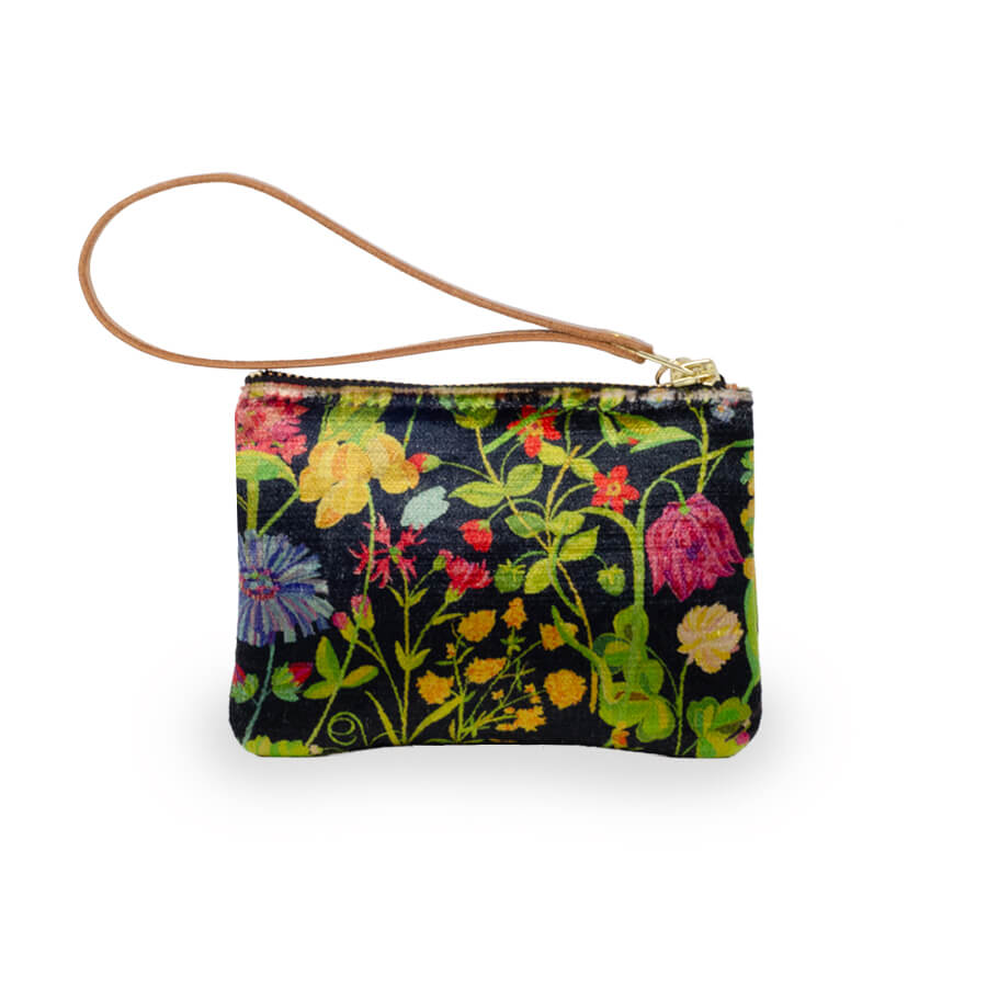 Jane Coin Purse - Woven Meadow in Bramble