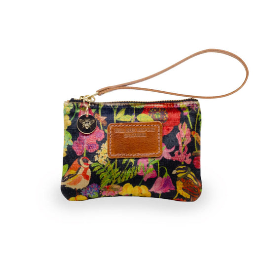 Jane Coin Purse - Woven Meadow in Bramble - Will Bees Bespoke