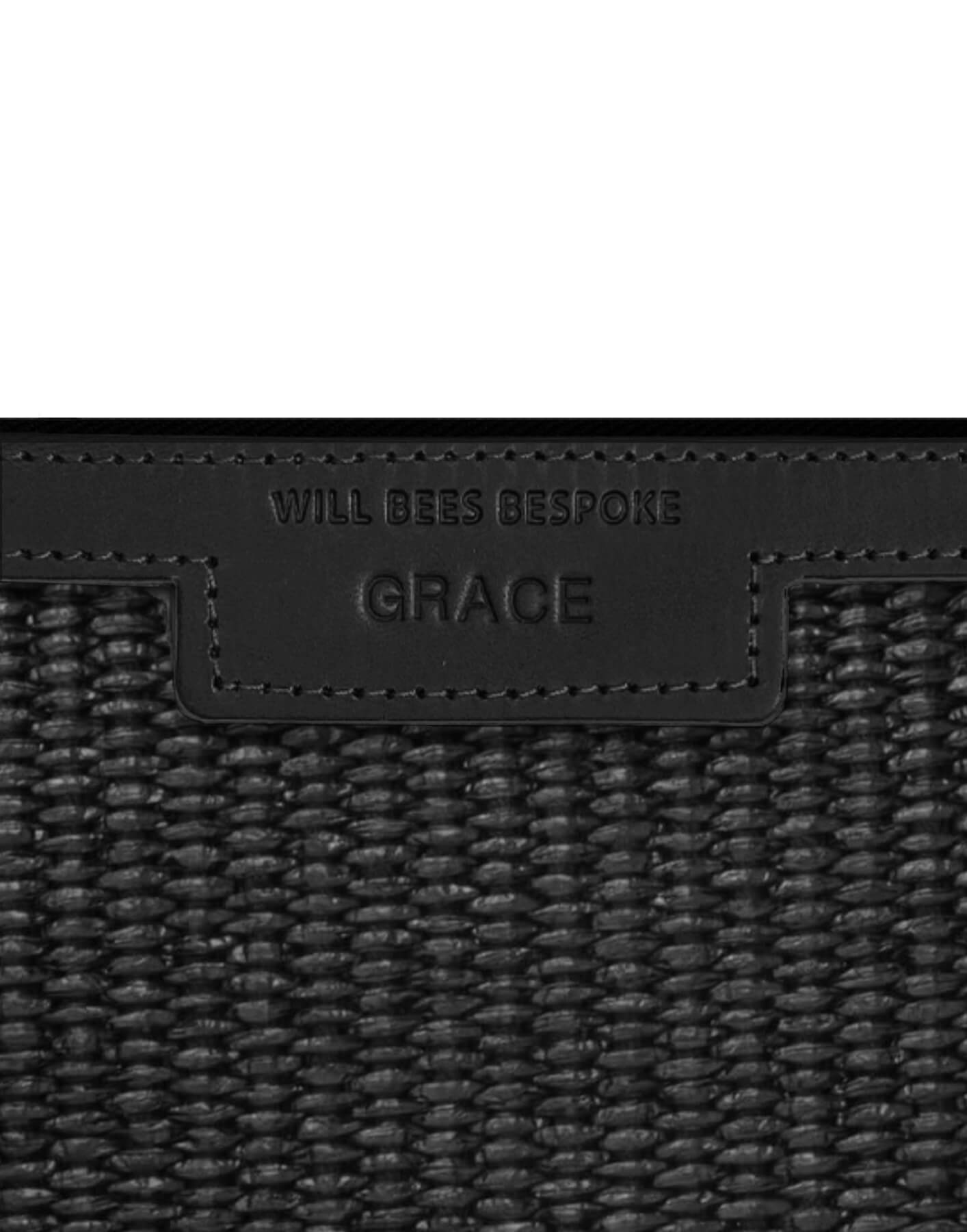 Mini Diana 2 in 1 Clutch - Raffia in Black