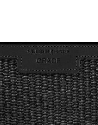 Mini Diana 2 in 1 Clutch - Raffia in Black