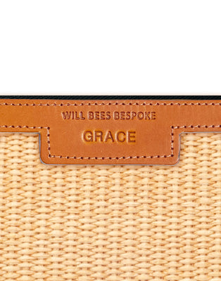 Mini Diana 2 in 1 Clutch - Raffia in Natural