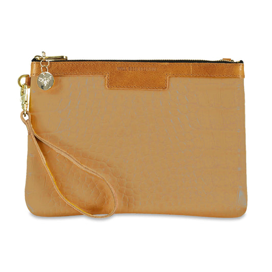 Mini Diana 2 in 1 Clutch - Croc Print Leather - Will Bees Bespoke