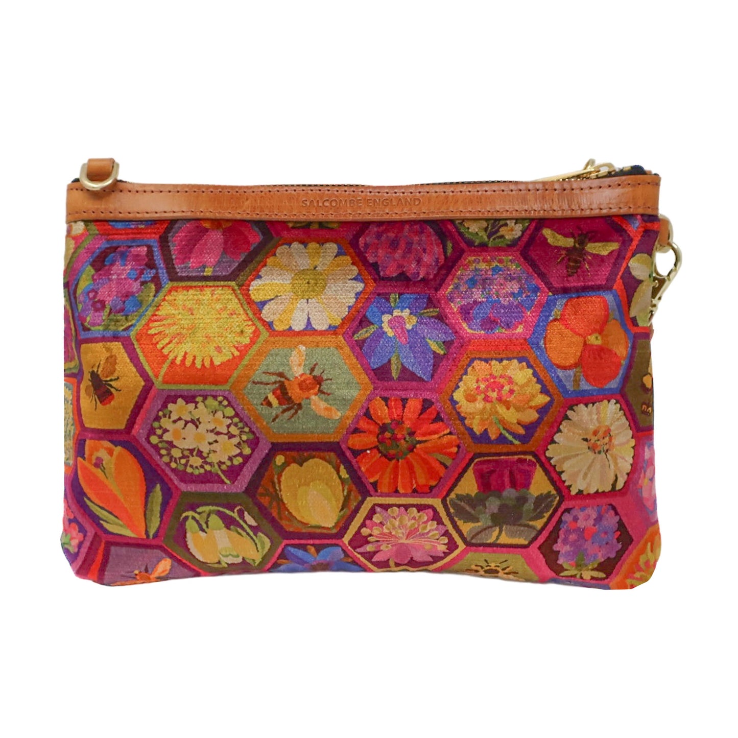 Diana 2 in 1 Clutch - Hexagon Hive in Rose